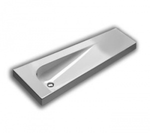 Трапециевидный умывальник G-130 (Джи-130) правосторонний с системой обогрева easywarm® (Y0YF)