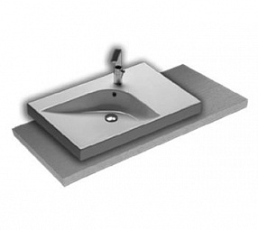 Накладной умывальник G-75 (Джи-75) левосторонний с одним отверстием под смеситель (YXEU)