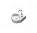 Area 47x47 washbasin left (Y0WH)