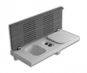  G-FULL 120x50 wc right wood Iroko cover (YXFW)