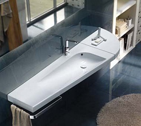 Трапециевидный умывальник G-130 (Джи-130) левосторонний (Y0V0)